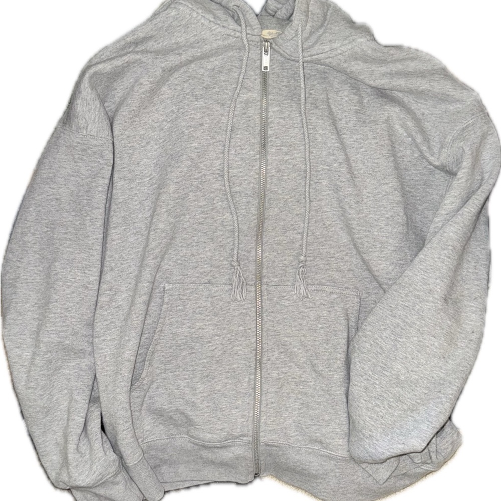 John Galt/Brandy Melville Heather Gray Zip-Up Jacket